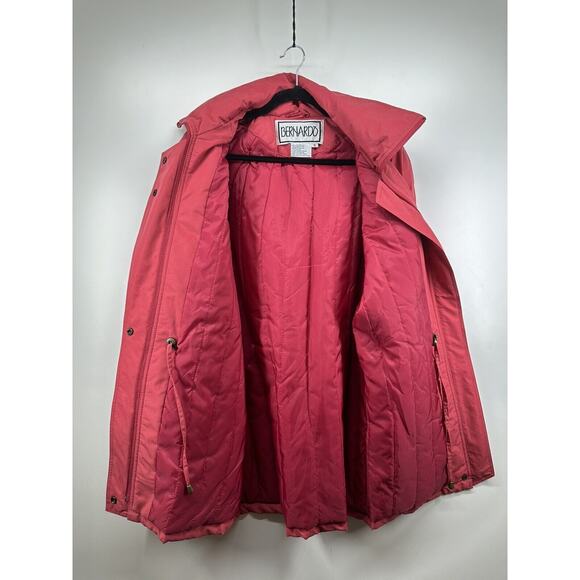 BERNARDO Vintage Women's Pink Hooded Puffer Parka Jacket (Size S) New W Tag $149 - Picture 9 of 11